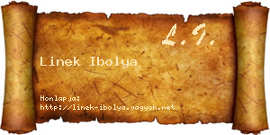 Linek Ibolya névjegykártya