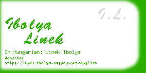 ibolya linek business card